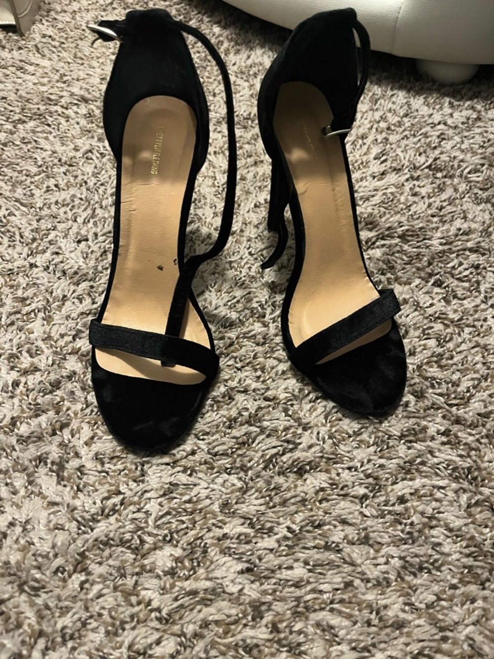 Beautiful Black Velvet Women’s Strappy High Heel Sandals from PrettyLittleThing